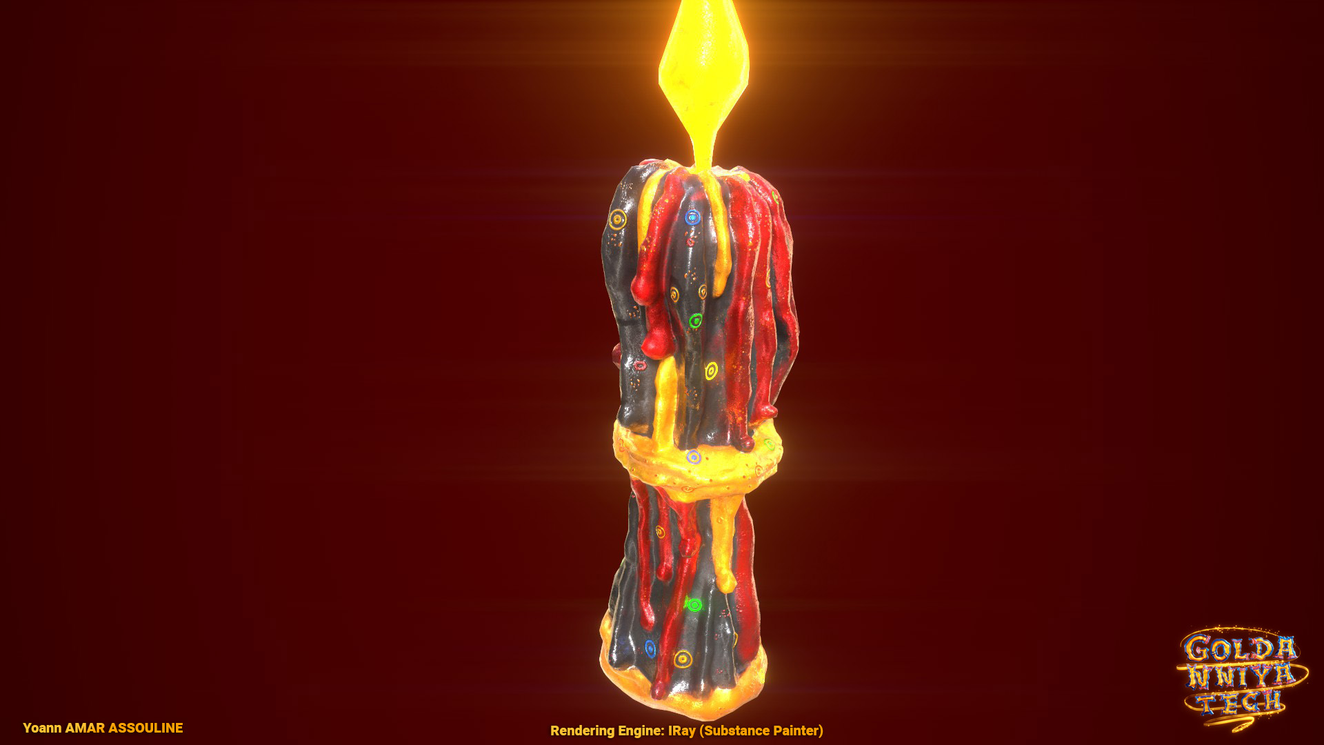 Goldanniyatech Carminic Candle Render