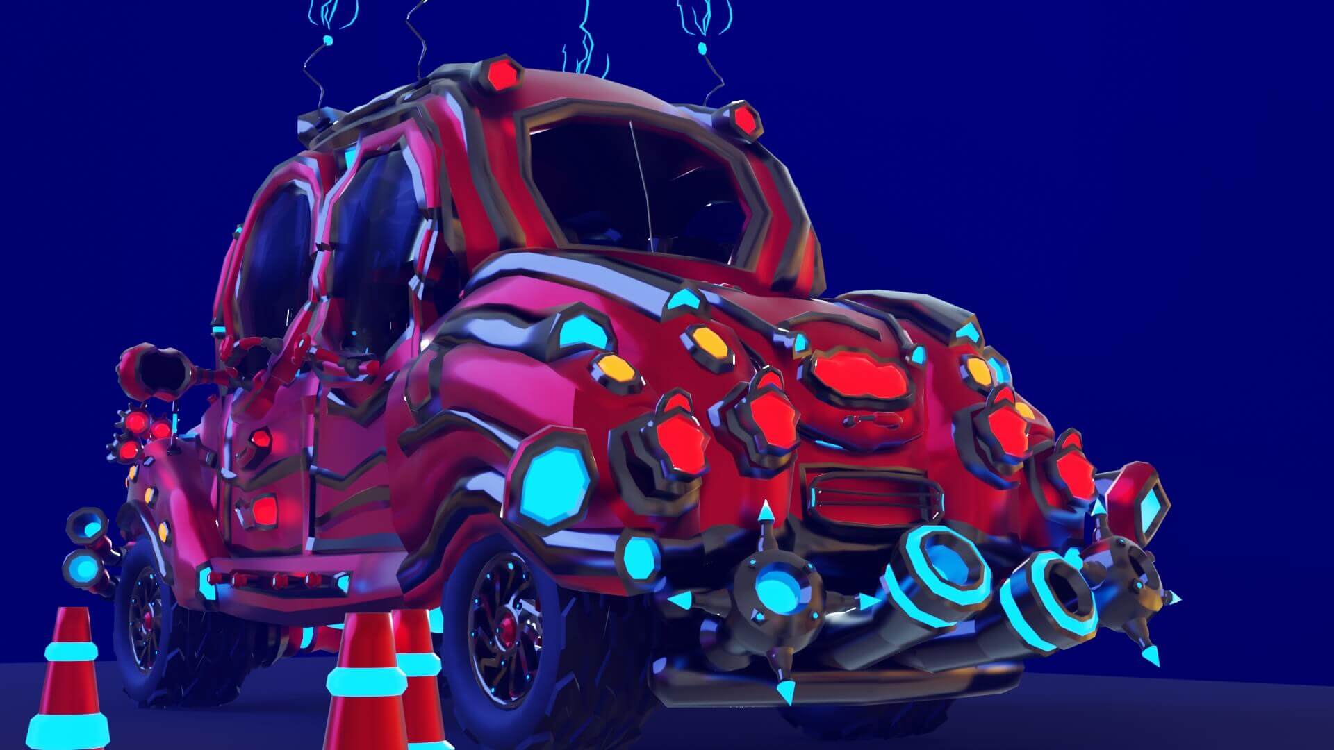 Cerulean Racer car vehicle from Goldanniyatech